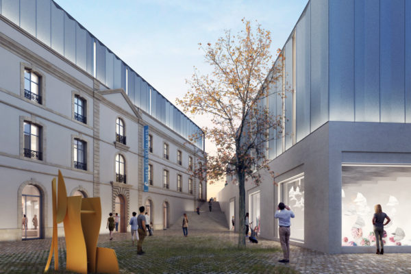 Perspective Cour- Vannes Musee des Beaux Arts Plan de Masse Frenak Jullien architectes